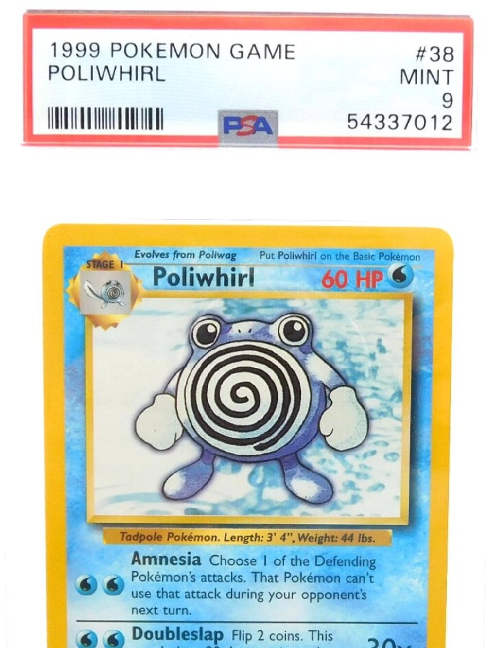 POLIWHIRL PSA 9 1999 Pokemon Game Card #38 Mint - Picture 3 of 4